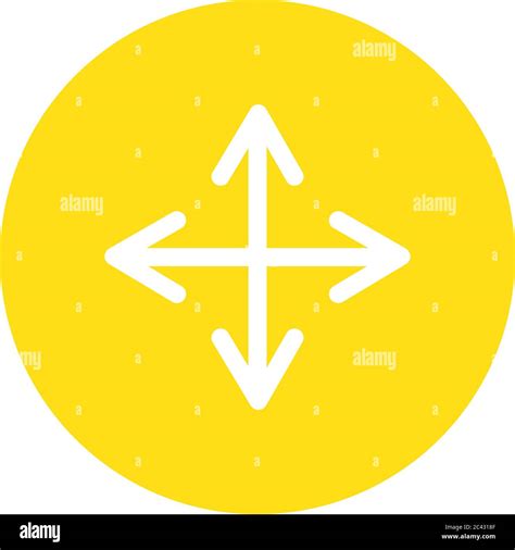 Arrows in four directions block style icon design of web forward and infographic theme Vector ...