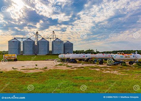 Farm Produce Storage System. Modern Grain Elevator Editorial Image ...