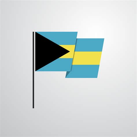 Bahamas waving Flag design vector 14386450 Vector Art at Vecteezy