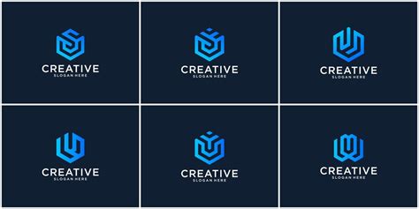 Premium Vector | Initial set of U logo design inspiration