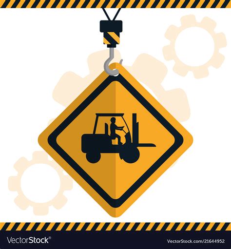 Construction road sign Royalty Free Vector Image