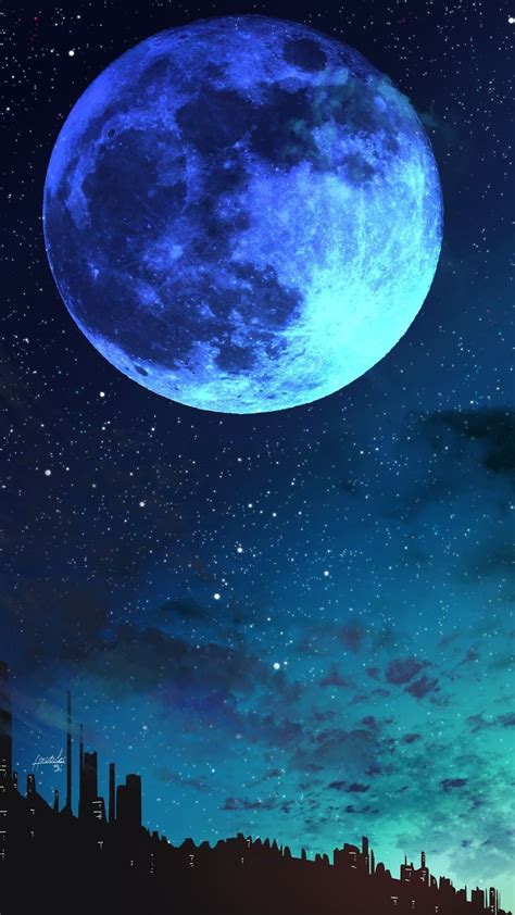 Blue moon #wallpaperforyourphone Blue moon #wallpaper #iphone #android #background #followme ...