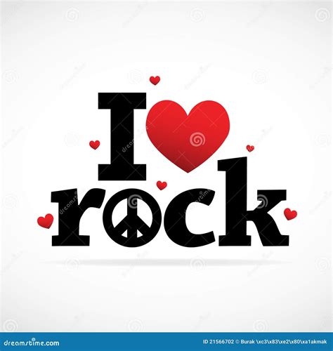 I Love Rock stock vector. Image of roll, loves, electrical - 21566702