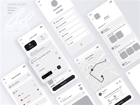 Delivery App Wireframes by May on Dribbble