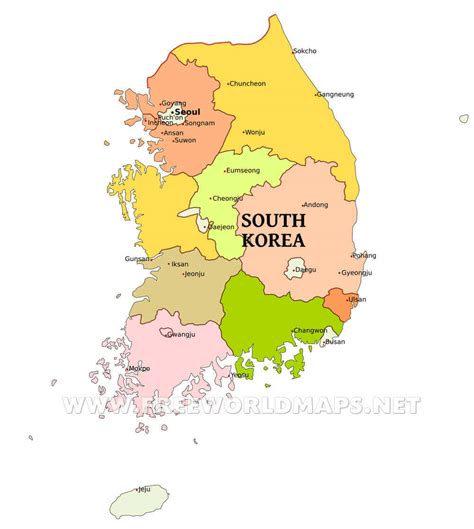 South Korea Region Map