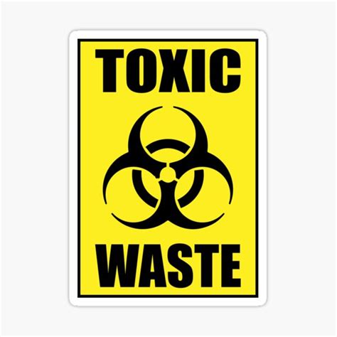 "Caution Toxic Waste" Sticker by Doacts | Redbubble