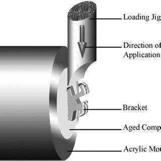 Schematic illustration of the shear bond strength test set-up ...