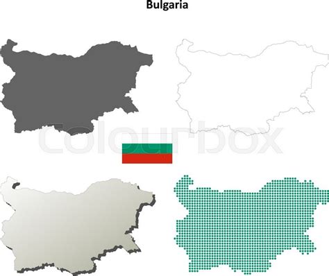 Bulgaria outline map set | Stock vector | Colourbox