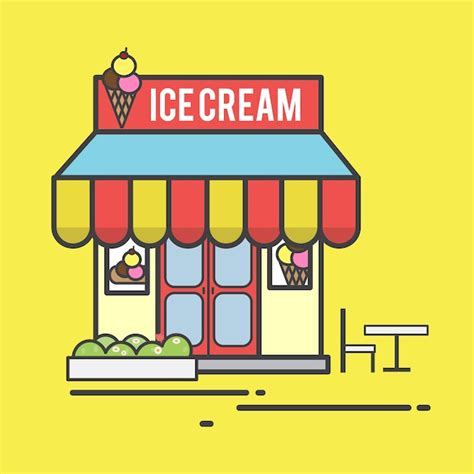 Free Vector | Illustration of an ice cream shop