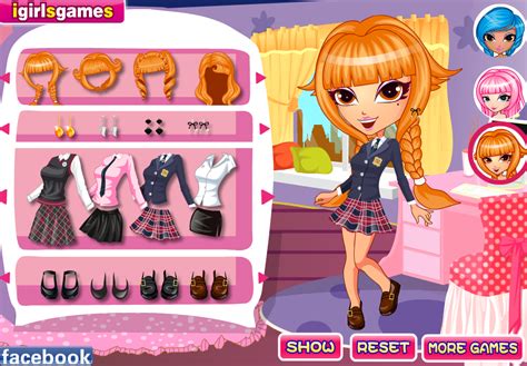 School Girl Group Dress Up - Play Online on Flash Museum 🕹️