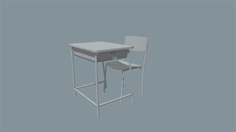 Anime School Desk Model - Download Free 3D model by 3DGhost903 [5c013e3] - Sketchfab