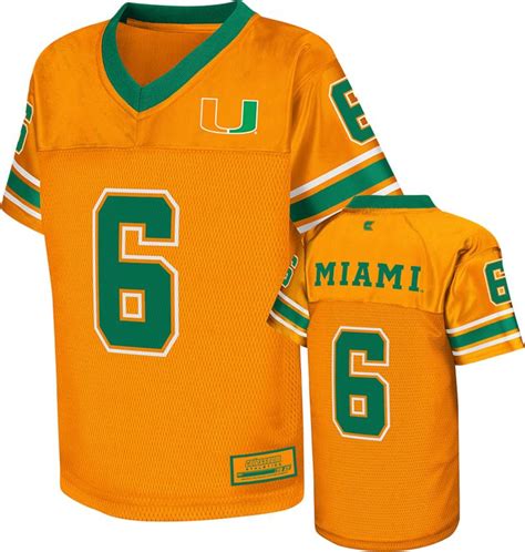 Miami Hurricanes #6 Orange Preschool Stadium II Football Jersey