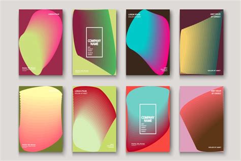 Trendy cool neon abstract modern book covers (368954)