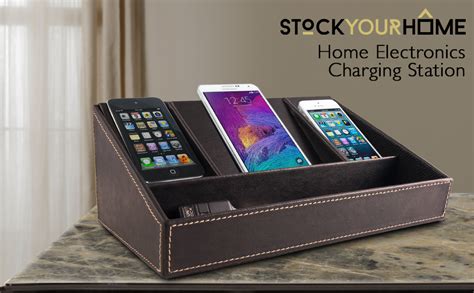 Amazon.com: Stock Your Home Electronic Charging Station - Brown : Cell ...