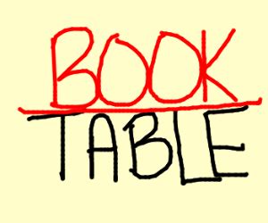 the book is on the table - Drawception