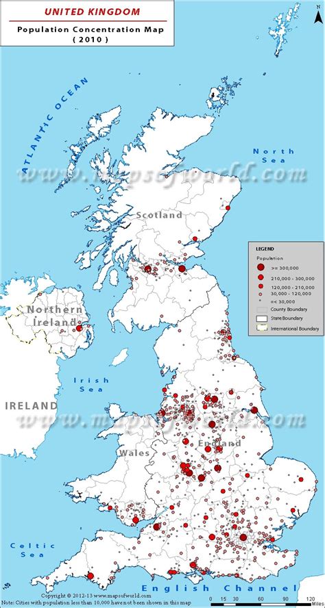 UK Population Map | UK map by Population