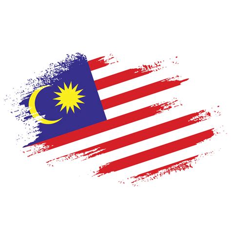 Grunge effect Malaysia flag design 14424497 Vector Art at Vecteezy