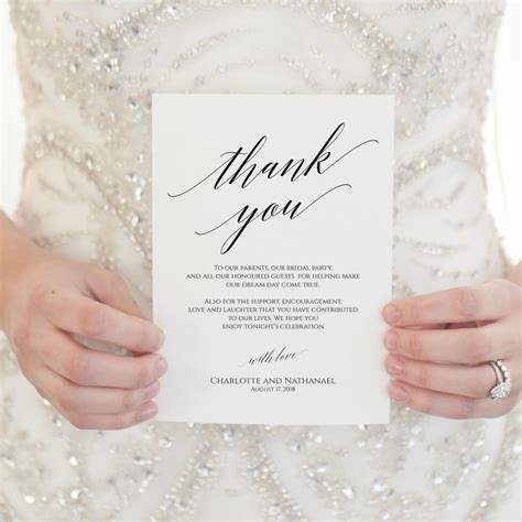 Wedding Thank You Cards Template - SampleTemplates