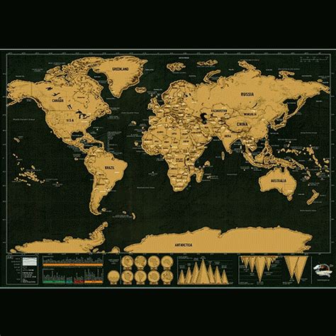 Scratch Off World Map (2 Sizes) - GeekyGet