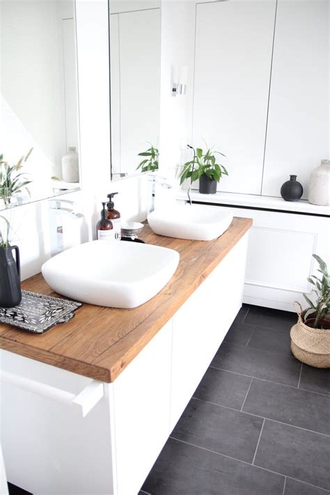 13 Wood Bathroom Countertop Ideas You'll Want to Steal | Hunker