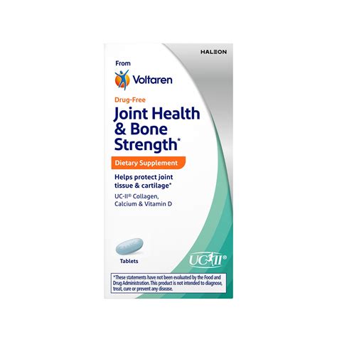 Joint Health & Bone Strength Dietary Supplement from Voltaren, with UC-II® Collagen, Calcium ...