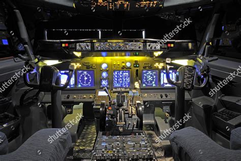 View Cockpit Boeing 737 700 Flight Editorial Stock Photo - Stock Image ...