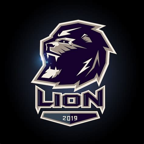 Premium Vector | Lion symbol esports logo design