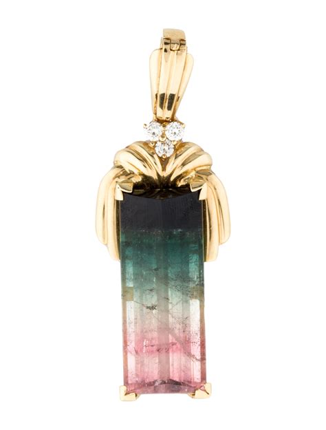 Watermelon Tourmaline Pendant - Jewelry - FJP20150 | The RealReal