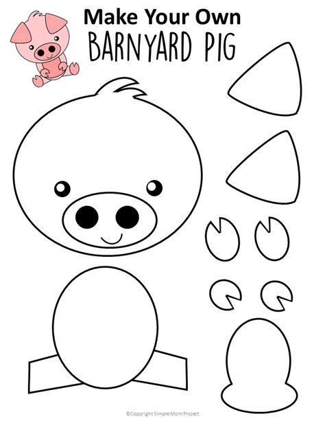 Easy Cut and Paste Pig Craft Activity for Preschool Kids | Pig crafts, Preschool crafts, Easy ...