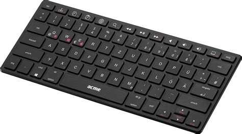 acme Computer BK03 Portable Bluetooth® Keyboard German, QWERTZ, Windows® Black | Conrad.com