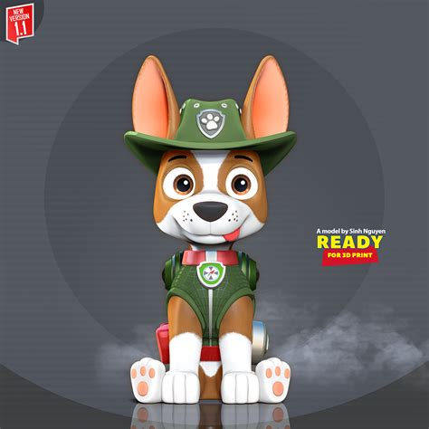 3D file Tracker - Paw Patrol Fanart・Model to download and 3D print・Cults