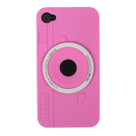 Camera Silicone Case for Apple iPhone 4/iPhone 4S Hot Pink | Apple iphone 4, Pink camera, Iphone 4s