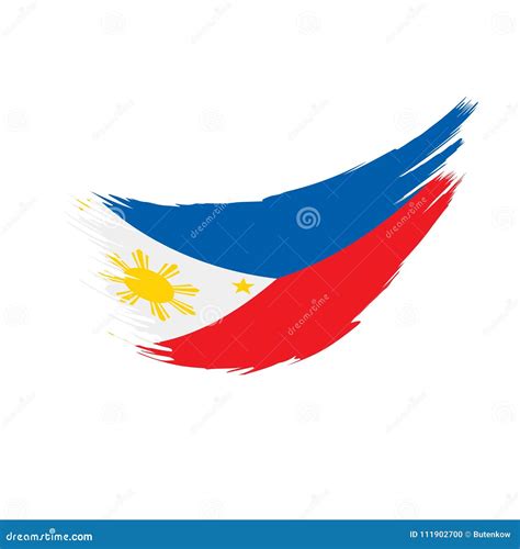 Philippines Flag, Vector Illustration Stock Vector - Illustration of ...