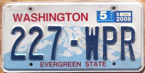 2008 Washington vg- | Automobile License Plate Store: Collectible License Plates for Less