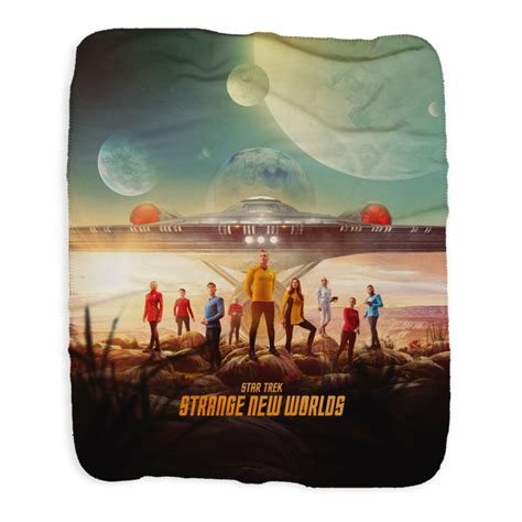 Star Trek: Strange New Worlds Landing Party Key Art Sherpa Blanket | Star Trek Shop