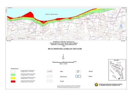 Peta Landaan Tsunami Bireuen | Katalog Peta Banda Aceh