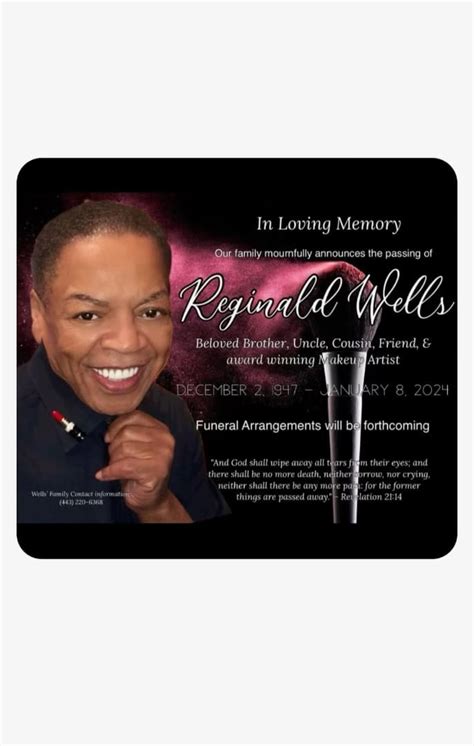 Reggie Wells, Iconic Makeup Artist Extraordinaire, Oprah's Long-Time ...