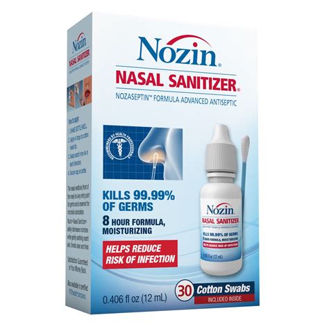 nozin nasal sanitizer 12mL bottle Germ, Antiseptic, Health And ...