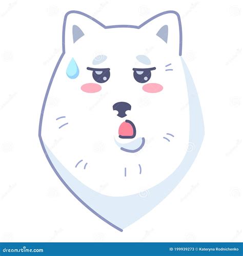 Dog Sticker, Incredulous Emoticon. Emoticon for Social Networks and Messengers. Cute Kawaii ...