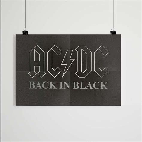 Acdc Back In Black Album Cover Poster