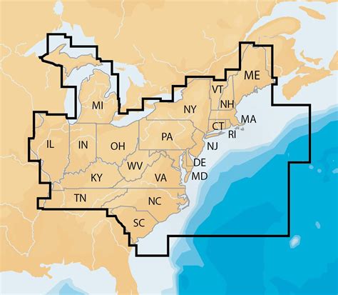 Navionics Plus Regions North Lake Charts on SD/MSD Marine GPS ...