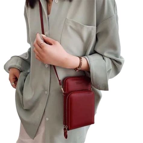 Buy Cross Body Sling Bag 3 Zipper Sling Bag Maroon Maroon Online Qatar ...