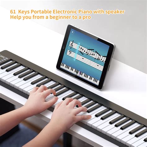 Snapklik.com : KONIX Electric Keyboard Piano 61 Full Size Key Portable ...