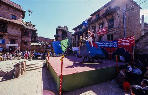 Stage performance during Bhaktapur Festival 1997 Bhaktapur | Bhaktapur.com