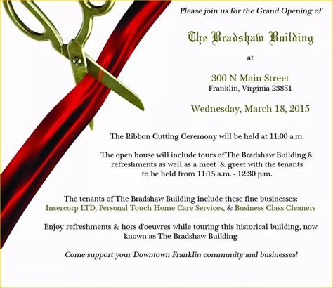 50 Ribbon Cutting Ceremony Invitation Template Free ...