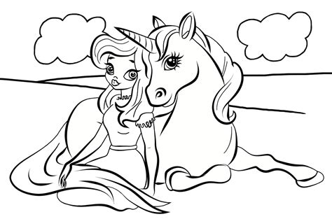 Unicorn Princess Coloring Pages - Coloring Home