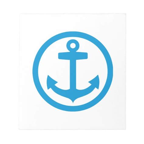 Blue anchor logo notepad | Zazzle.com