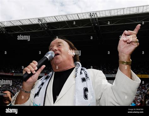 Gerry MARSDEN, of Gerry a the Pacemakers sings Liverpool FC Anthem "You ...