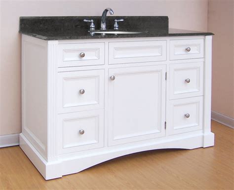 48 Inch Single Sink Bathroom Vanity with White Finish and Counter Top UVEIN48