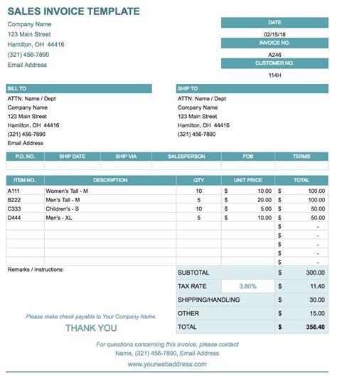 Free Google Docs Invoice Templates | Smartsheet